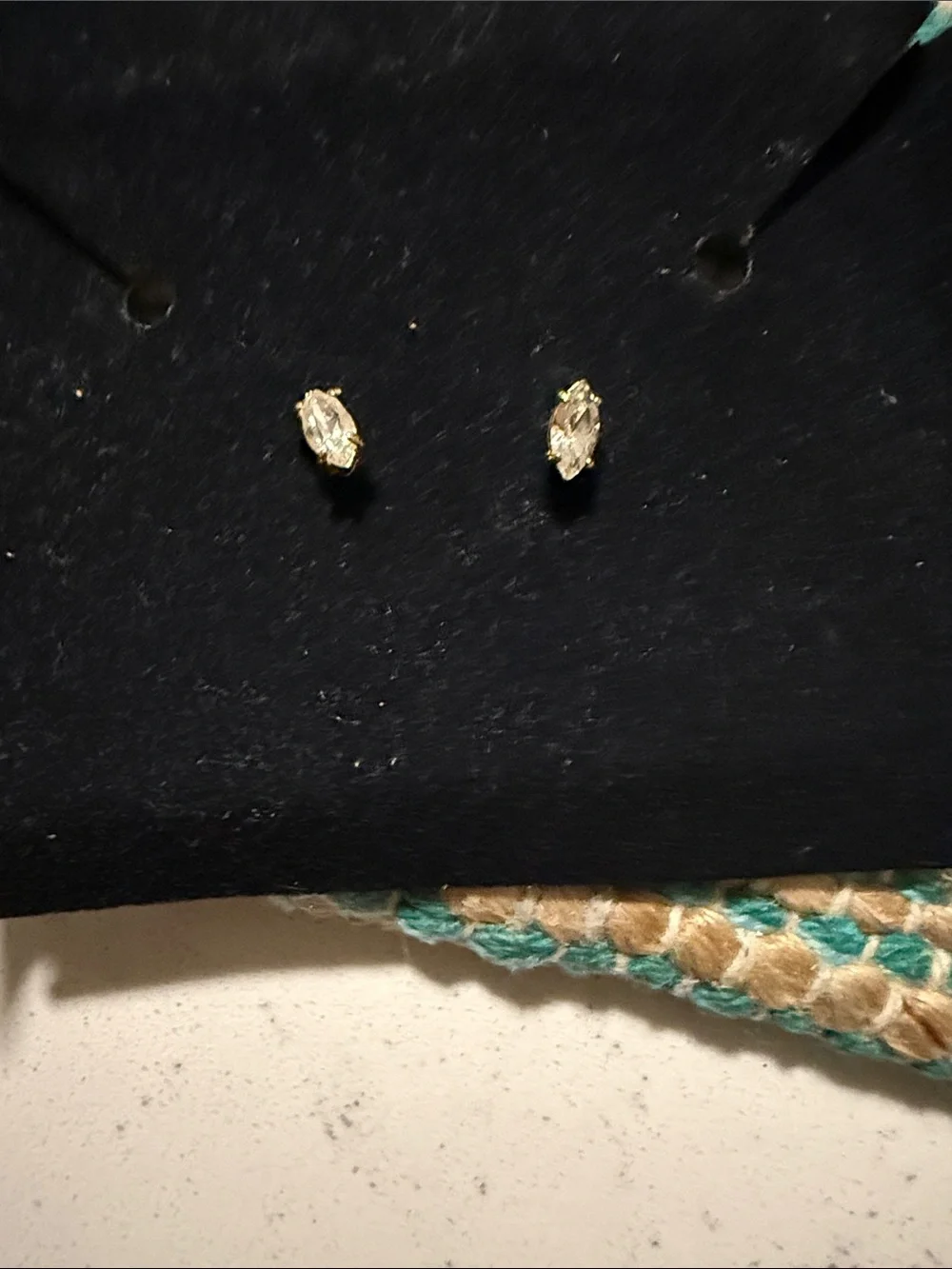 Kate Spade ♠️ New York Marquise Cut Solitaire Stud Earrings In Gold